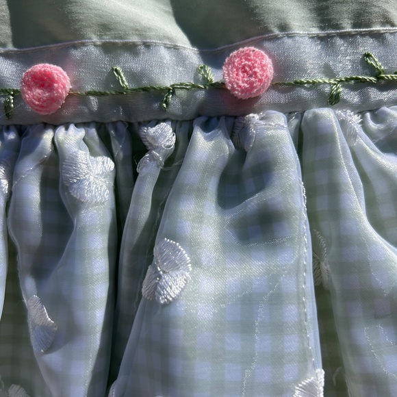 Samantha Says Gorgeous Green Spring Dress BRAND NEW 6X size w/ Flowers - Picture 6 of 7